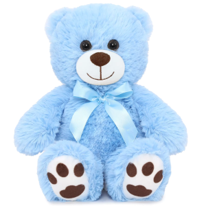 Personalised Voice Recording Teddy Bear Plush Light Blue – Recordable Message Stuffed Animal, Unique Gift for Comfort and Connection